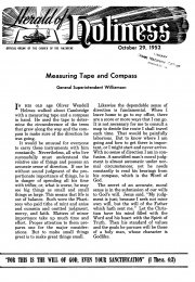 Title Page of Herald of Holiness - October 29, 1952