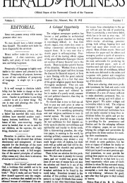Title Page of Herald of Holiness - May 29, 2022