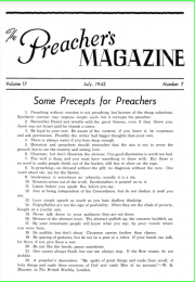 The cover of "The Preacher's Magazine"