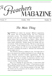 The cover of "The Preacher's Magazine"