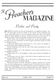 Title Page of Preacher's Magazine