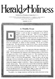 Title Page of Herald of Holiness - September 22, 1920