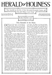 Front page of Herald of Holiness - July 12, 1922