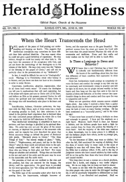 Front page of Herald of Holiness - June 10, 1925