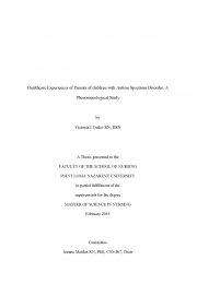 Healthcare Experiences of Parents of children with Autism Spectrum Disorder: A Phenomenological Study