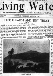 Living Water, Aug. 8, 1912