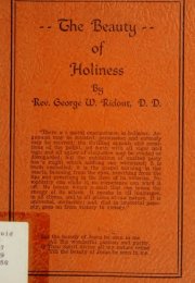 The Beauty of Holiness