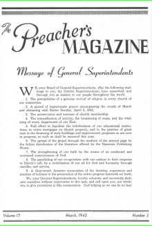 The cover of "The Preacher's Magazine"