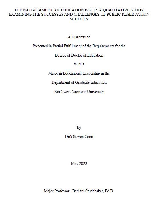 Dissertation cover