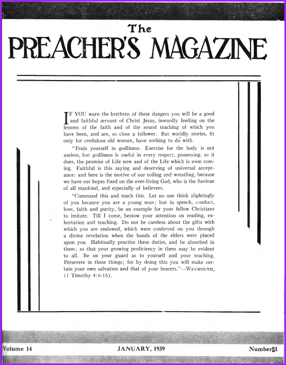 Preacher's Magazine Cover