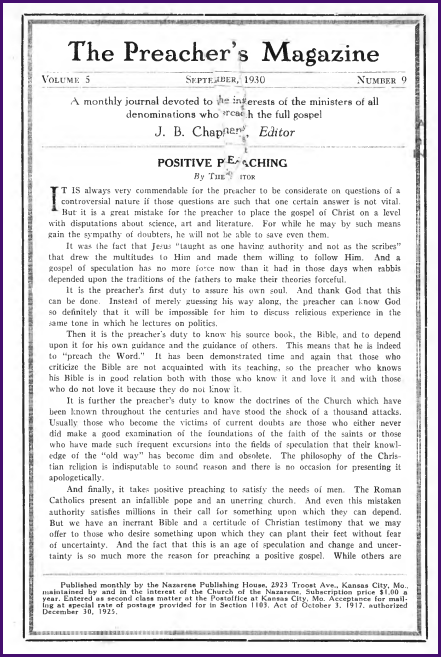 Cover of Preacher's Magazine