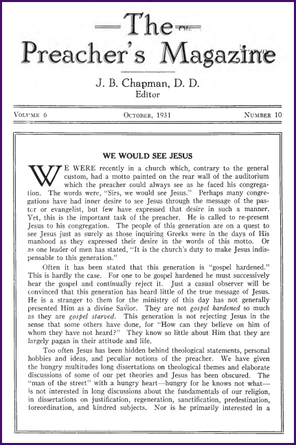 Cover of Preacher's Magazine