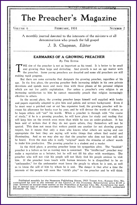 Cover of Preacher's Magazine