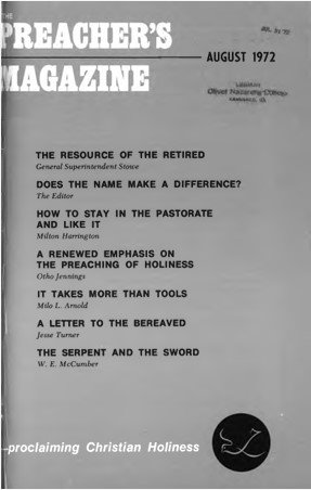 Title Page of Nazarene Preacher