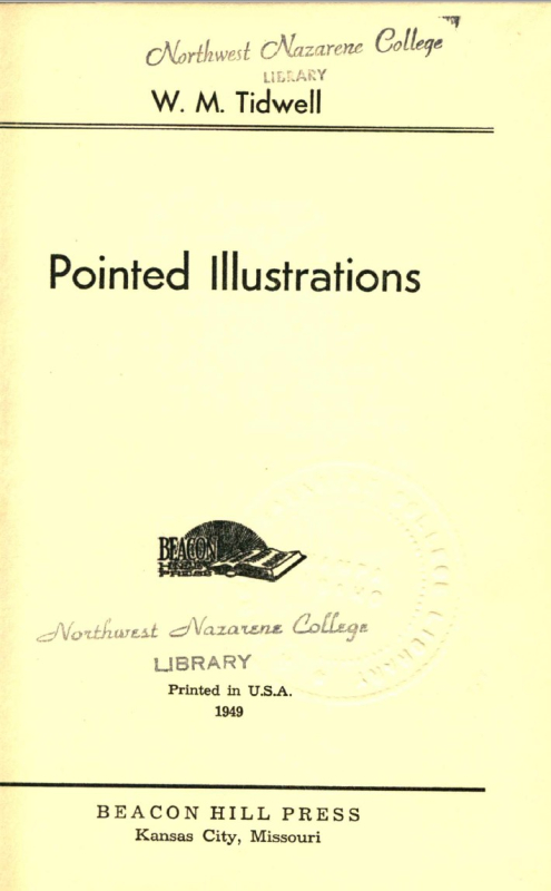 Title page of book Pointed Illustrations