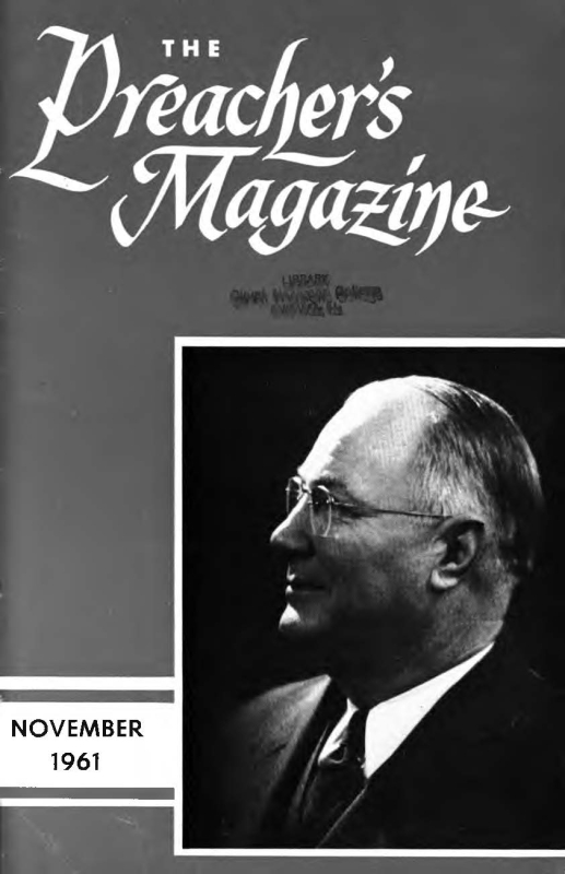 Title Page of Preacher's Magazine Phtoto of John D. Saxon
