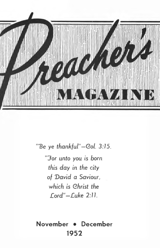 Title Page of Preacher's Magazine