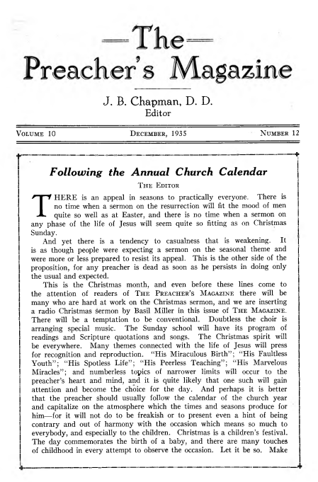 Cover of Preacher's Magazine