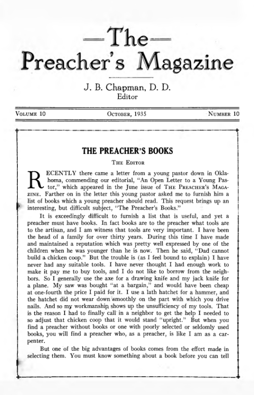 Cover of Preacher's Magazine