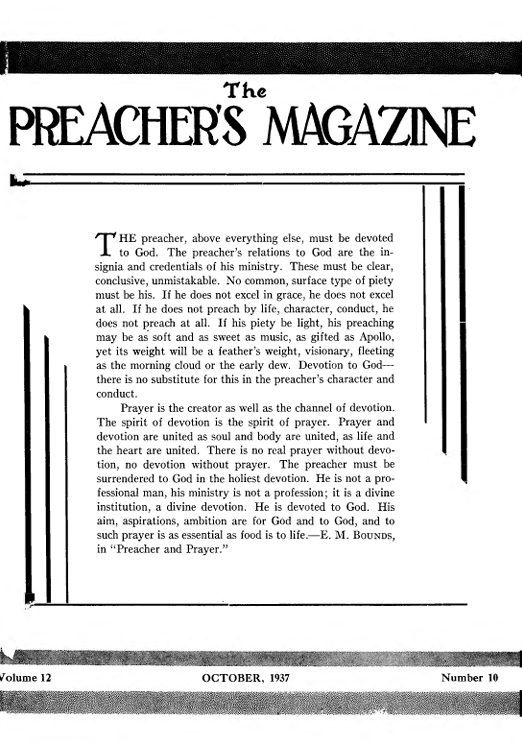 Title Page of Preacher's Magazine