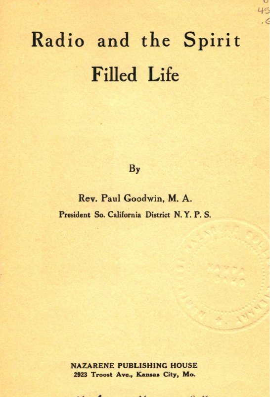 Title Page Image - Radio and the Spirit Filled Life