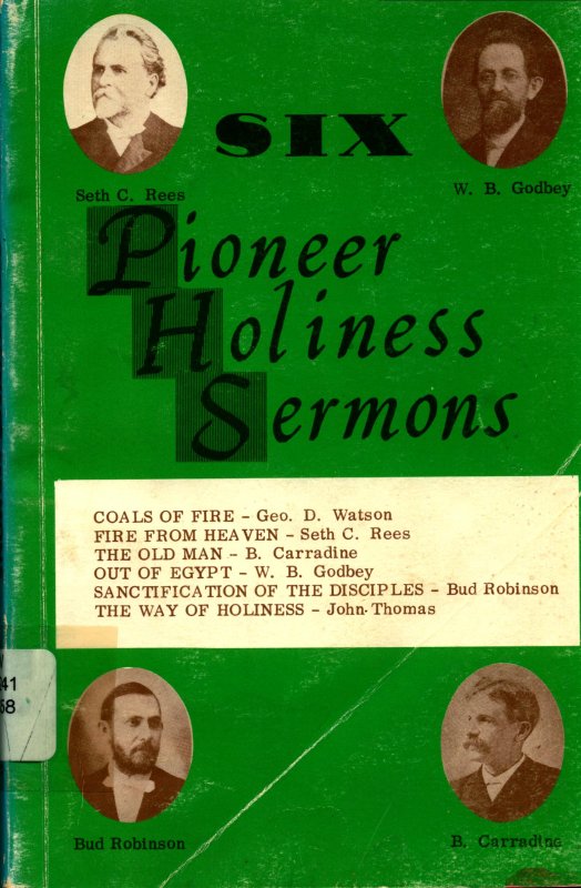 Book Cover Image - Six Pioneer Holiness Sermons