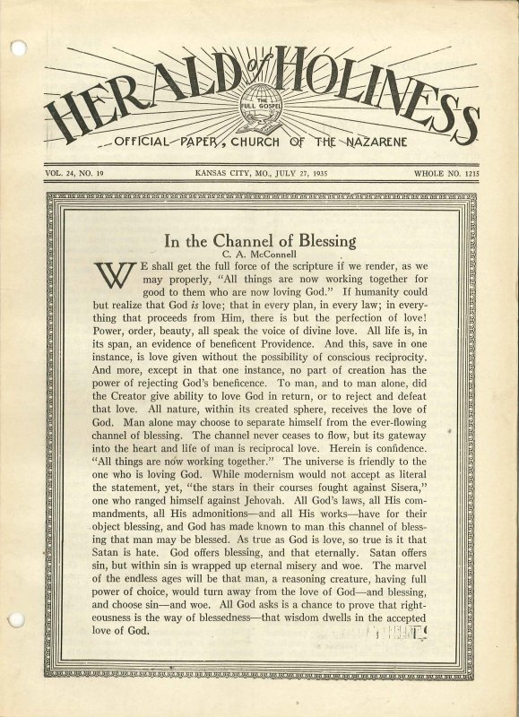 HERALD OF HOLINESS - July 27, 1935