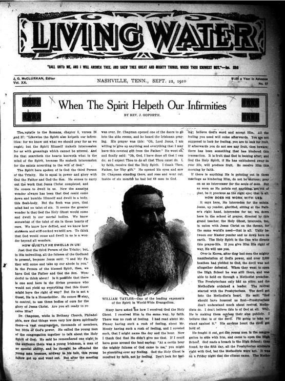 Living Water, September 22, 1910