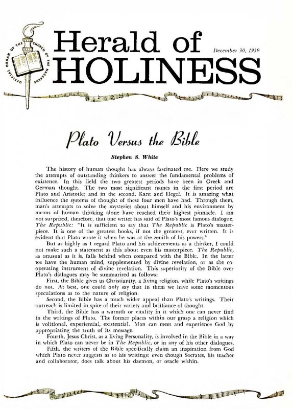 Herald of Holiness - December 30, 1959