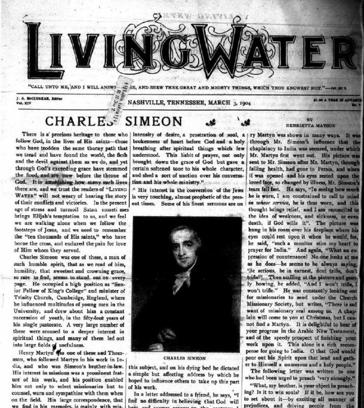 Living Water, Mar. 3, 1904
