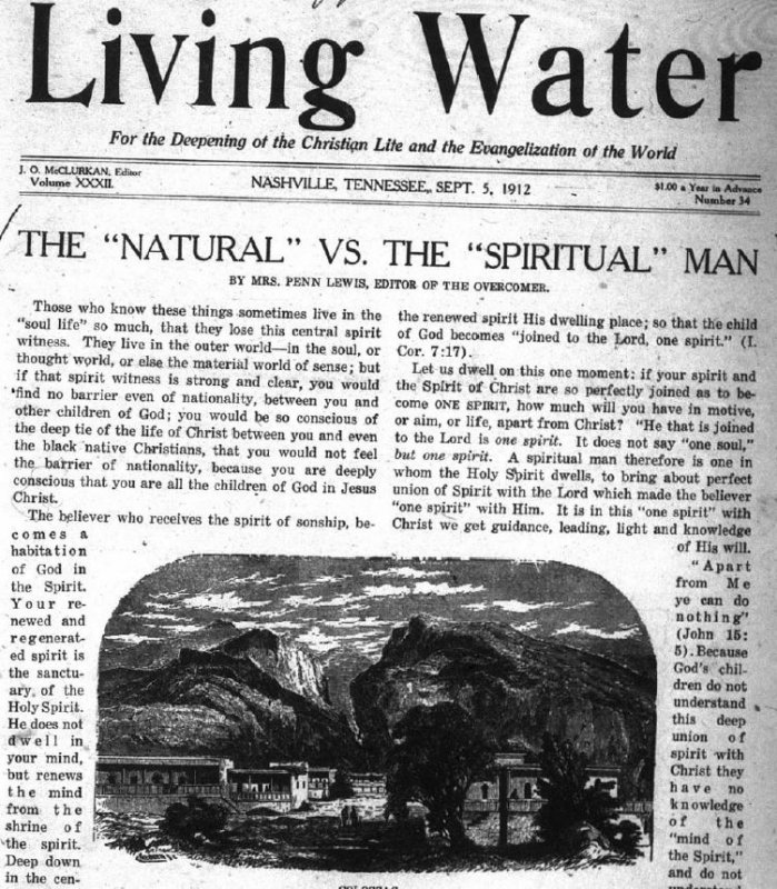 Living Water, Sept 5, 1912
