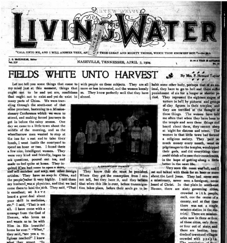 Living Water, Apr. 7, 1904